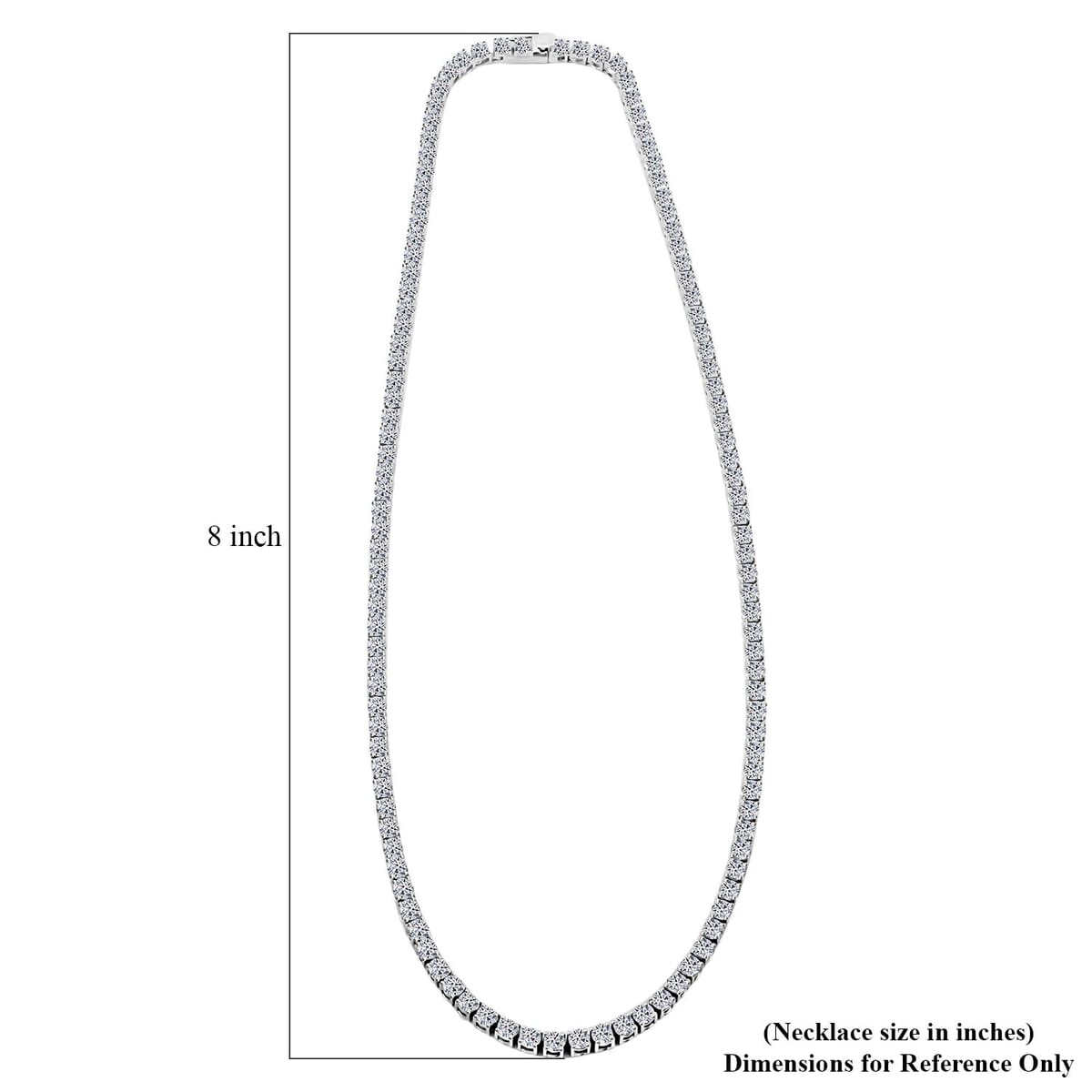 Luxuriant Lab Grown Diamond 20.00 ctw Necklace in 14K White Gold 18.5 Inches 26.23 Grams image number 4