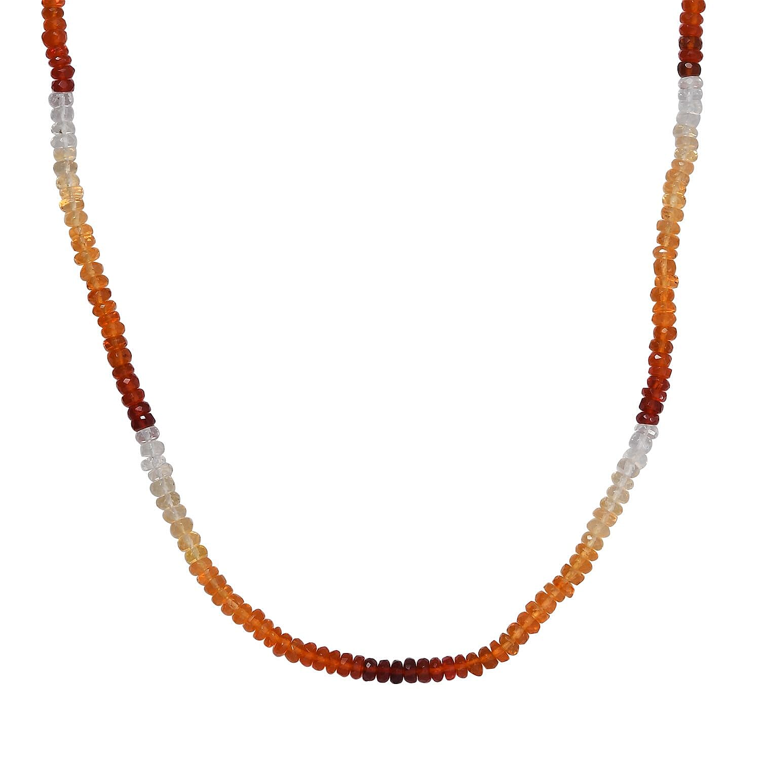 Fire Opal 34.00 ctw Beaded Necklace (18 Inches) in 18K Vermeil Yellow Gold Over Sterling Silver