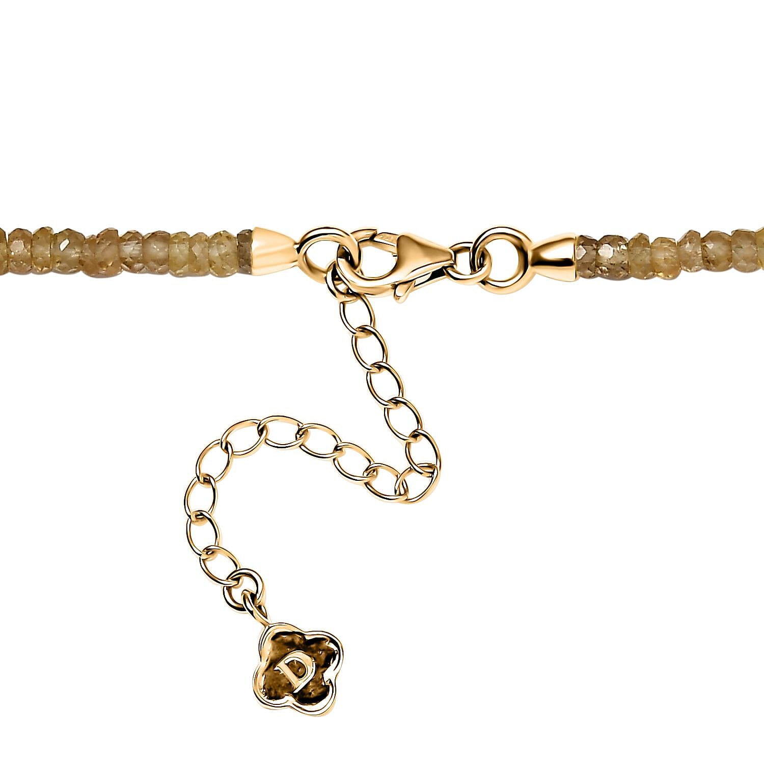 Multi Zircon 90.00 ctw Beaded Necklace (18 Inches) in 18K Vermeil Yellow Gold Over Sterling Silver