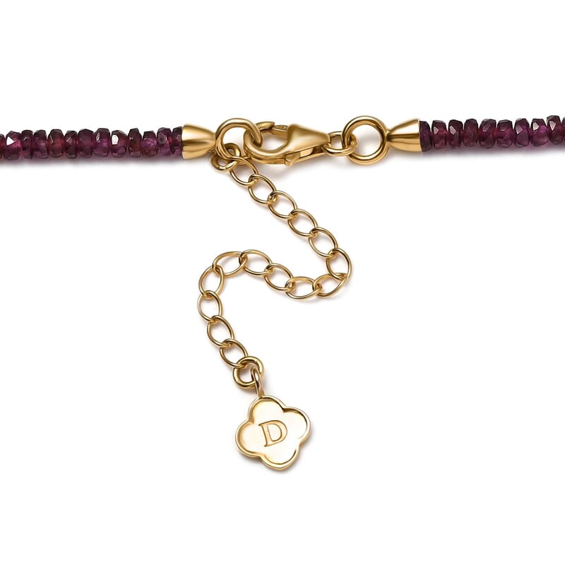 Multi Gemstone 56.00 ctw Beaded Necklace (18 Inches) in 18K Vermeil Yellow Gold Over Sterling Silver