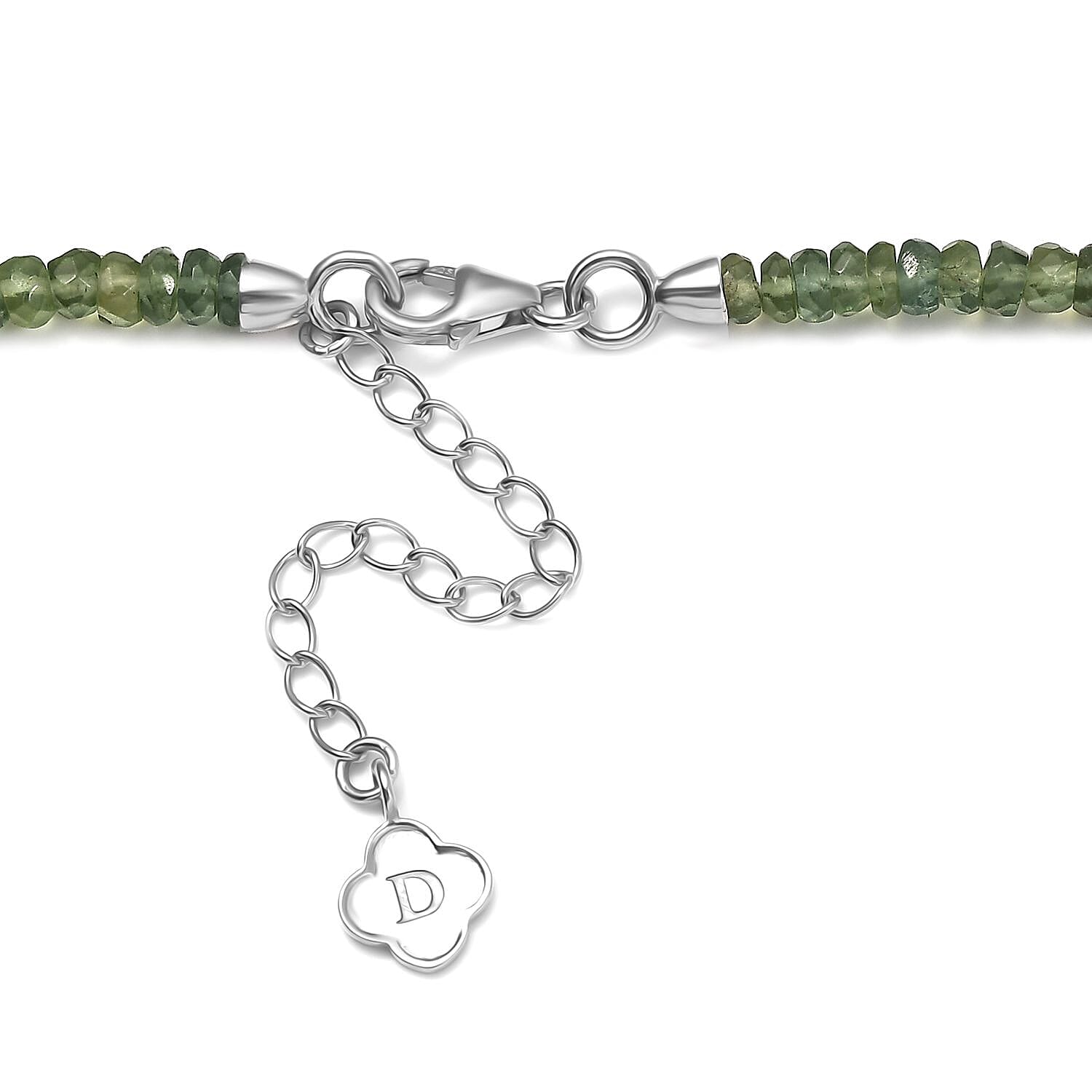 Multi Apatite 77.50 ctw Beaded Necklace (18 Inches) in Rhodium Over Sterling Silver