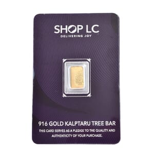 22K Yellow Gold Kalptaru Tree Bar 1 Grams 