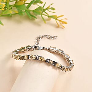 Brazilian Citrine 8.90 ctw Cascade Bracelet in Stainless Steel (6.50-8.0In)