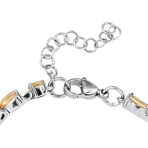 Brazilian Citrine 8.90 ctw Cascade Bracelet in Stainless Steel (6.50-8.0In)