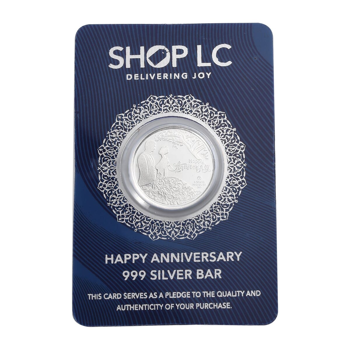 999.9 Fine Silver Happy Anniversary Coin 5 Grams image number 0