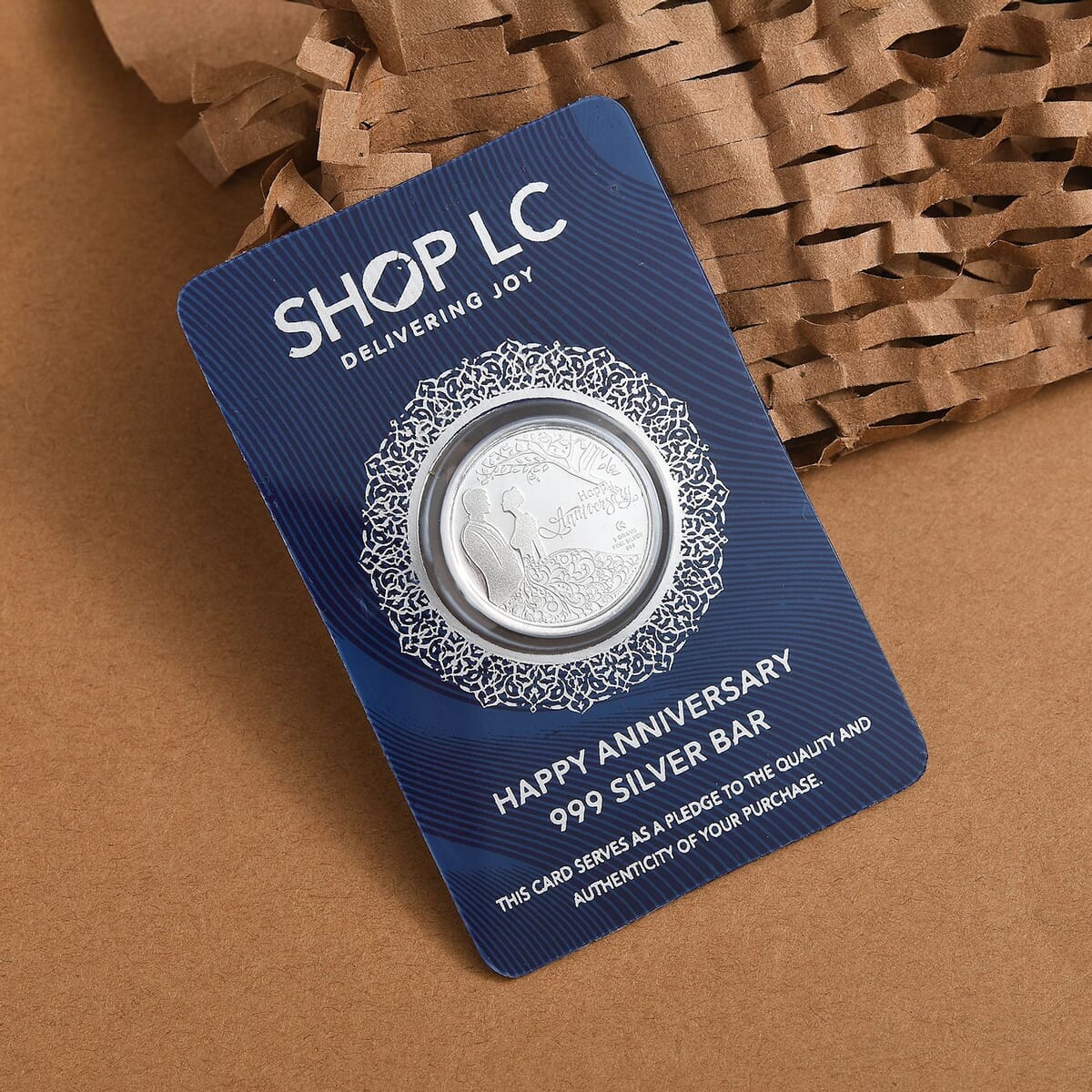 999.9 Fine Silver Happy Anniversary Coin 5 Grams image number 1