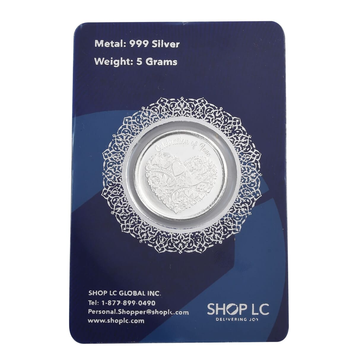 999.9 Fine Silver Happy Anniversary Coin 5 Grams image number 3