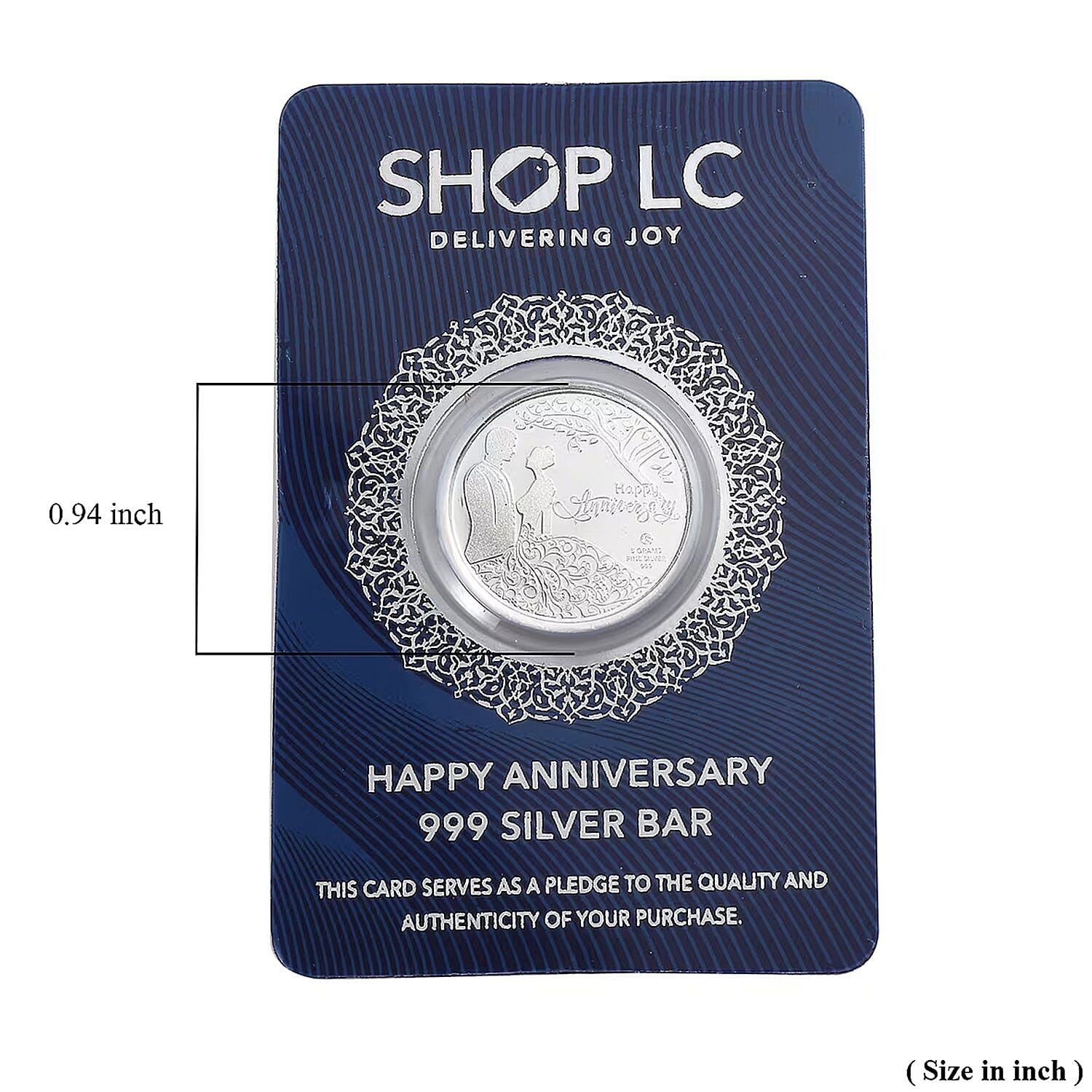 999.9 Fine Silver Happy Anniversary Coin 5 Grams