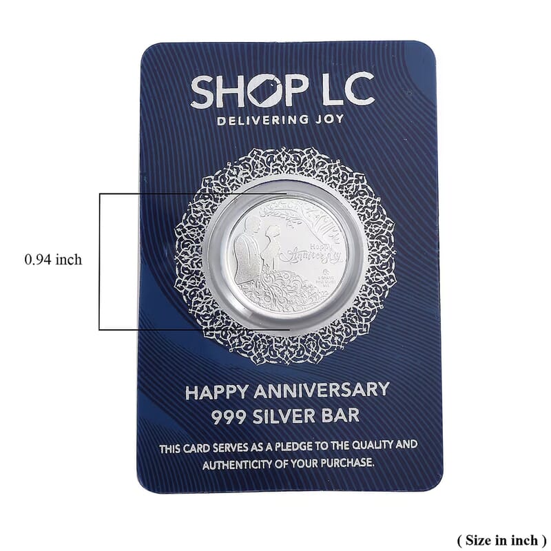 999.9 Fine Silver Happy Anniversary Coin 5 Grams