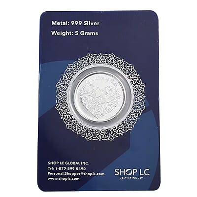999.9 Fine Silver Happy Anniversary Coin 5 Grams
