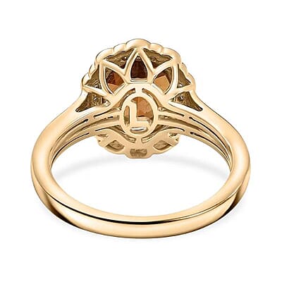 Certified & Appraised Luxoro AAA Golden Turkizite and I2 Diamond 3.37 ctw Ring in 10K Yellow Gold (Size 5.0)