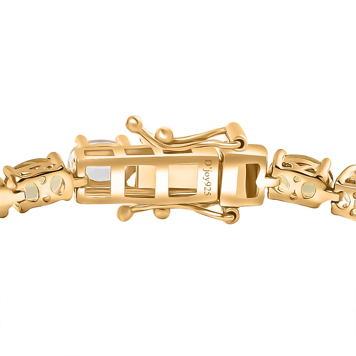 D'Joy Premium Brazilian Heliodor and White Topaz 15.40 ctw Tennis Bracelet in 18K Vermeil Yellow Gold Over Sterling Silver (7.25 In) image number 3
