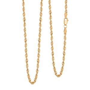 3mm Rope Necklace in 10K Yellow Gold 4.0 Grams 20 Inches