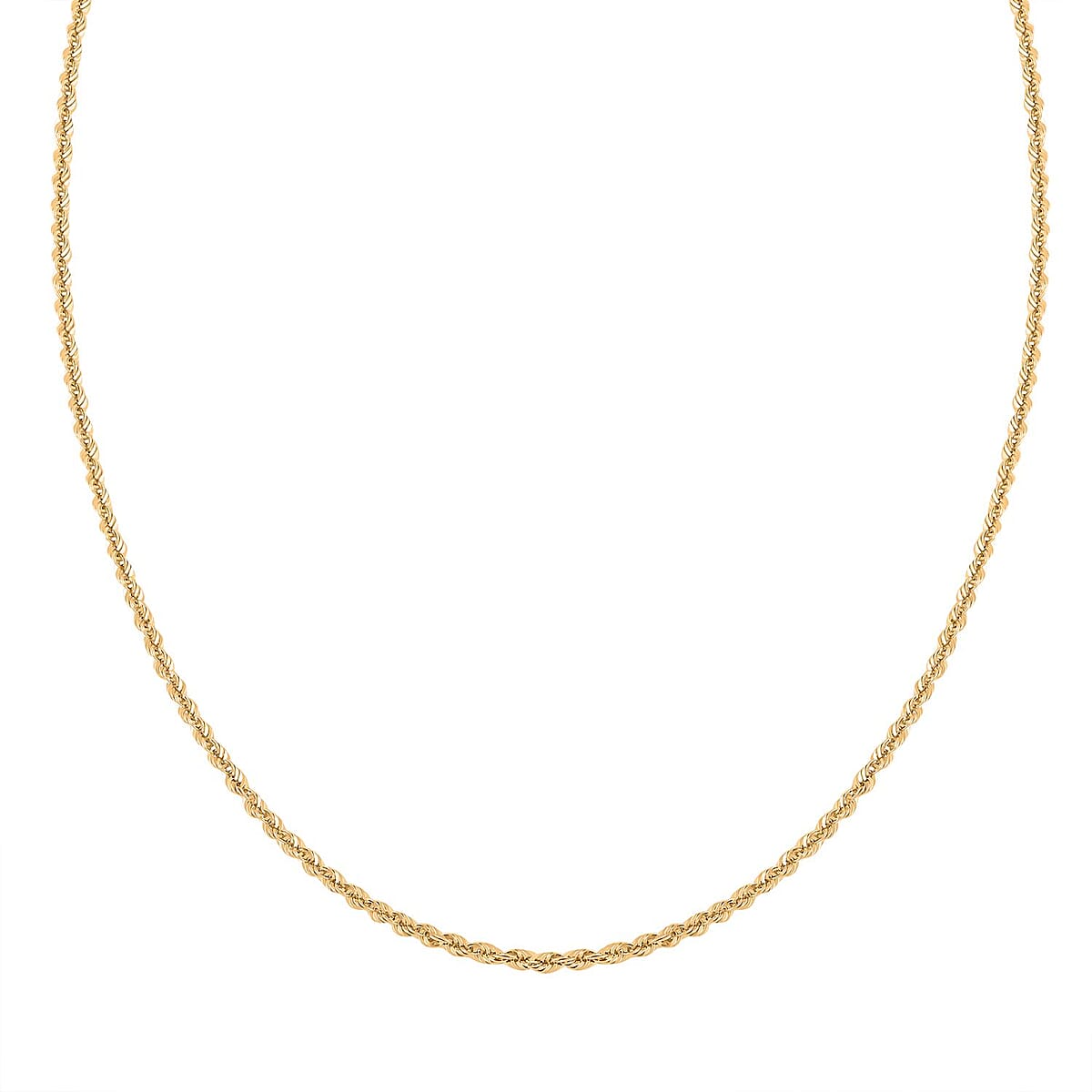 3.5mm Rope Necklace in 10K Yellow Gold 4.10 Grams 22 Inches image number 3