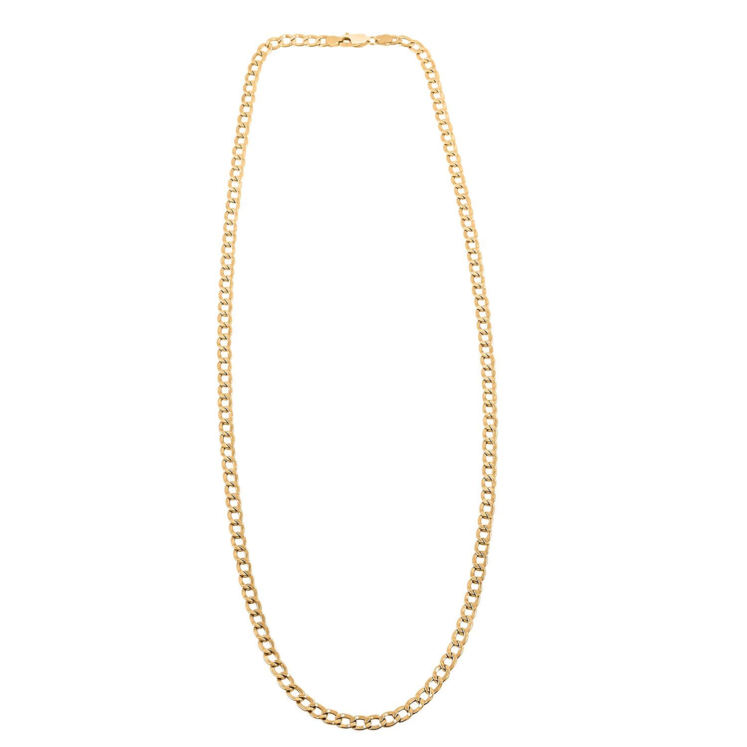 Cuban Chain Necklace in 14K Yellow Gold 9.70 Grams 24 Inches