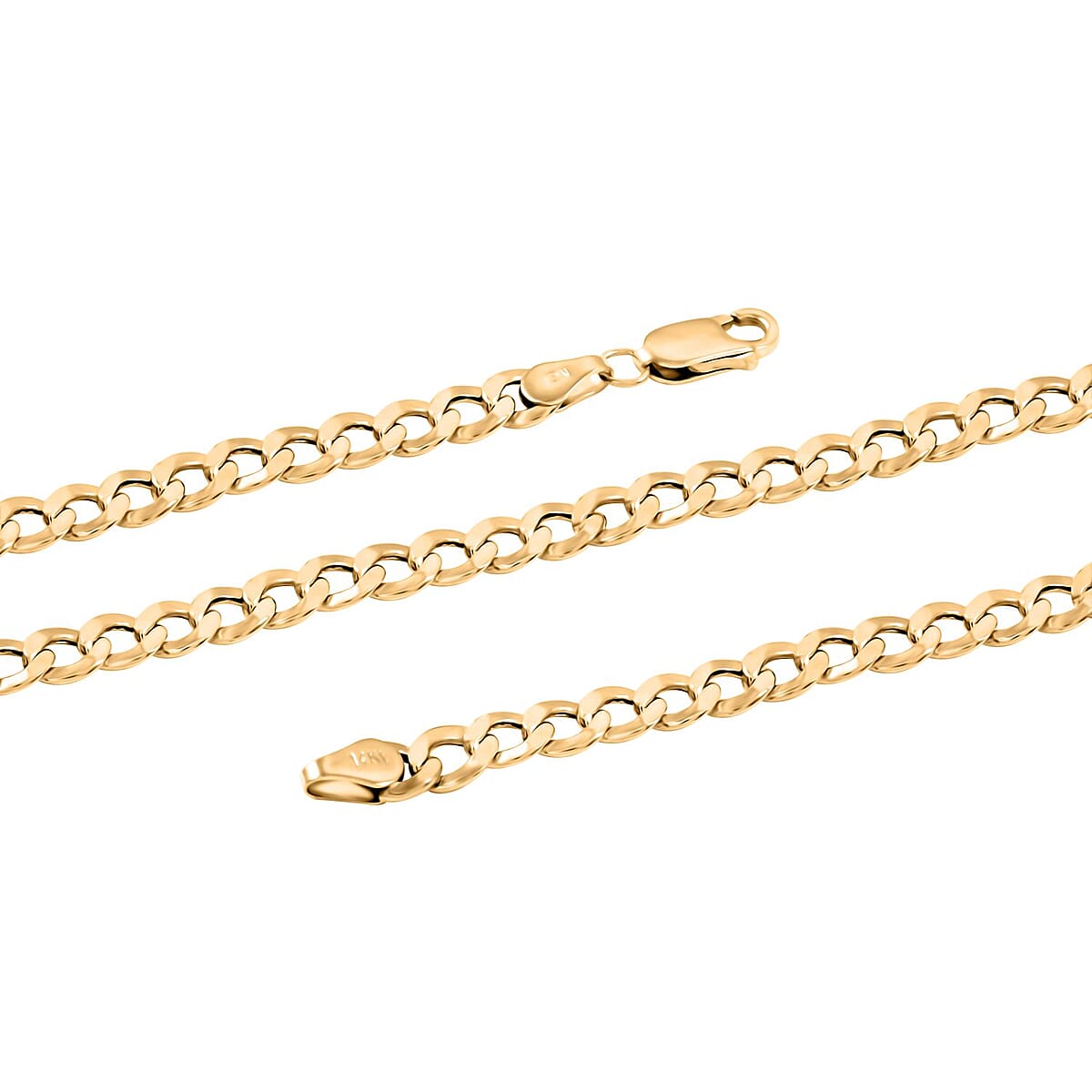 Cuban Chain Necklace in 14K Yellow Gold 12.90 Grams 24 Inches image number 2