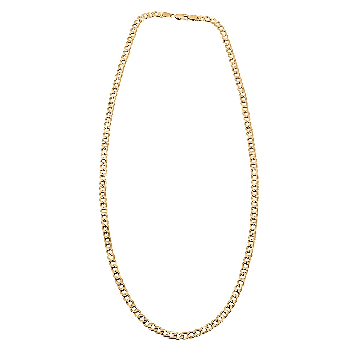 Cuban Chain Necklace in 14K Yellow Gold 12.90 Grams 24 Inches image number 3