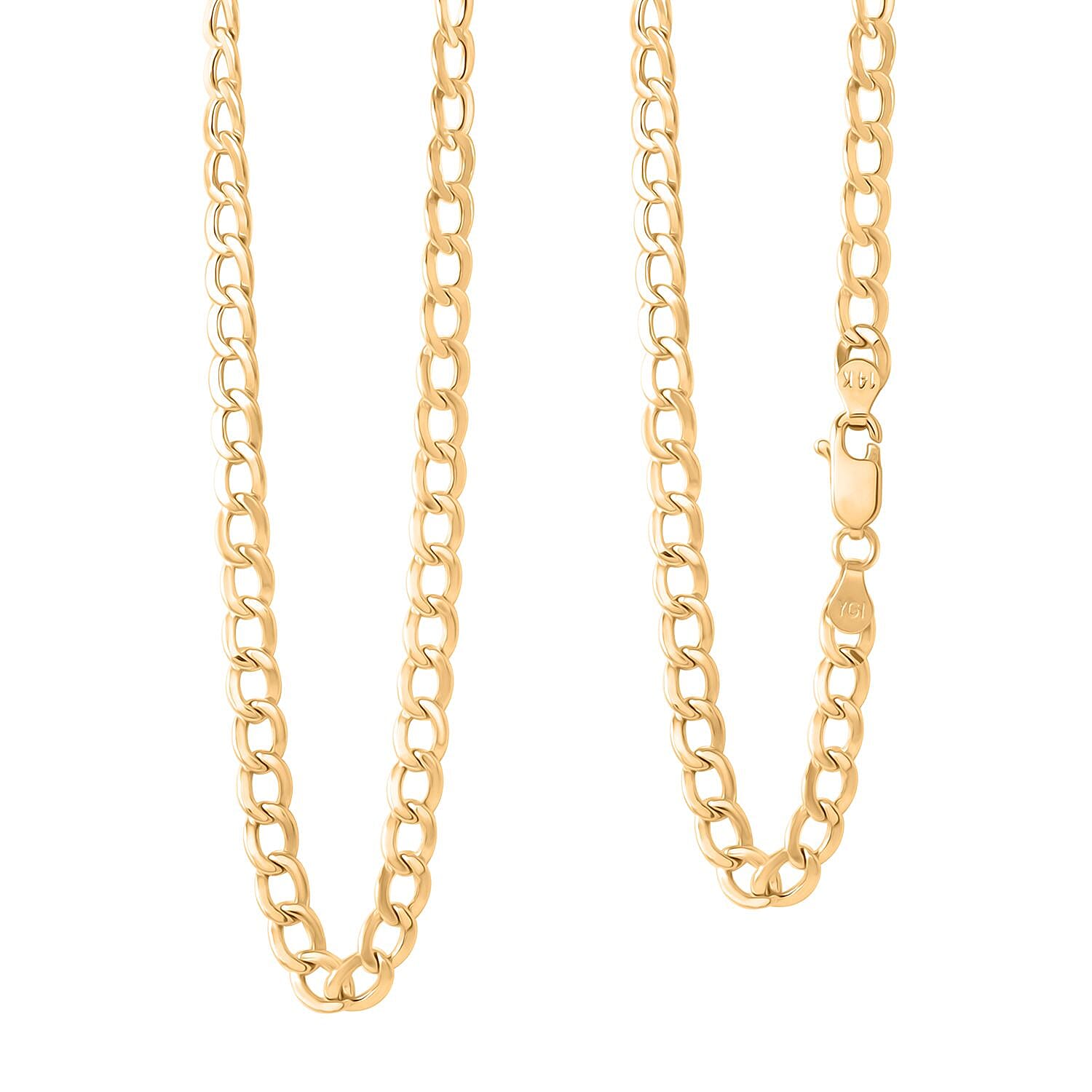 Cuban Chain Necklace in 14K Yellow Gold 8.94 Grams 22 Inches