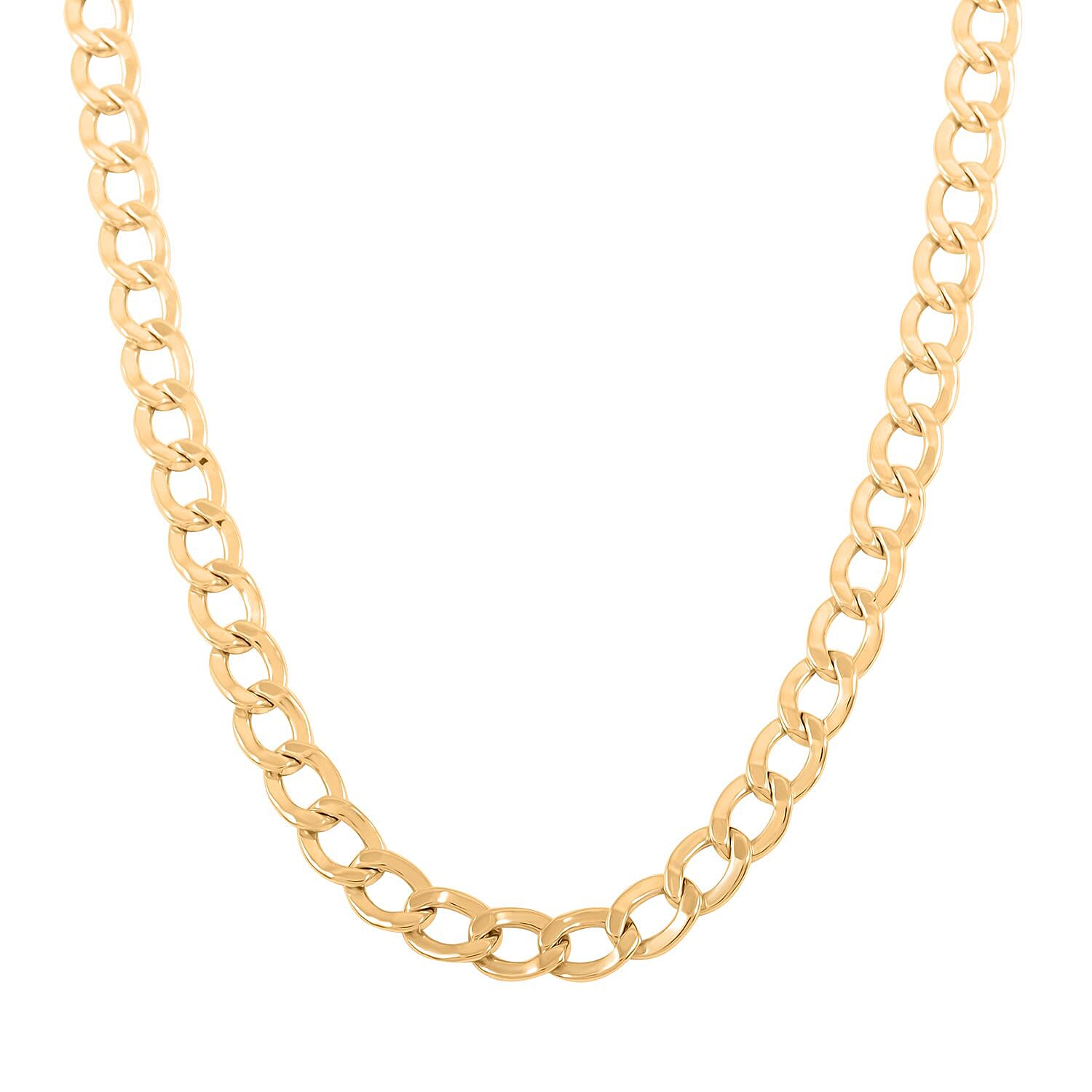 Cuban Chain Necklace in 14K Yellow Gold 8.94 Grams 22 Inches