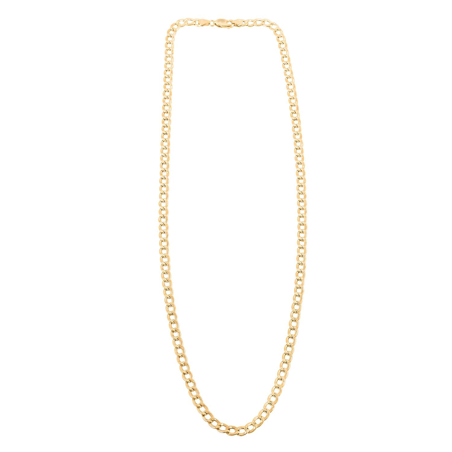 Cuban Chain Necklace in 14K Yellow Gold 8.94 Grams 22 Inches