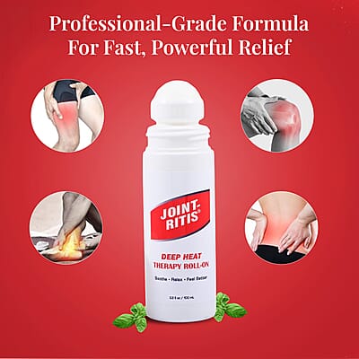 JOINT-RITIS Deep Heat Therapy Roll-On (3.3oz) Made in US