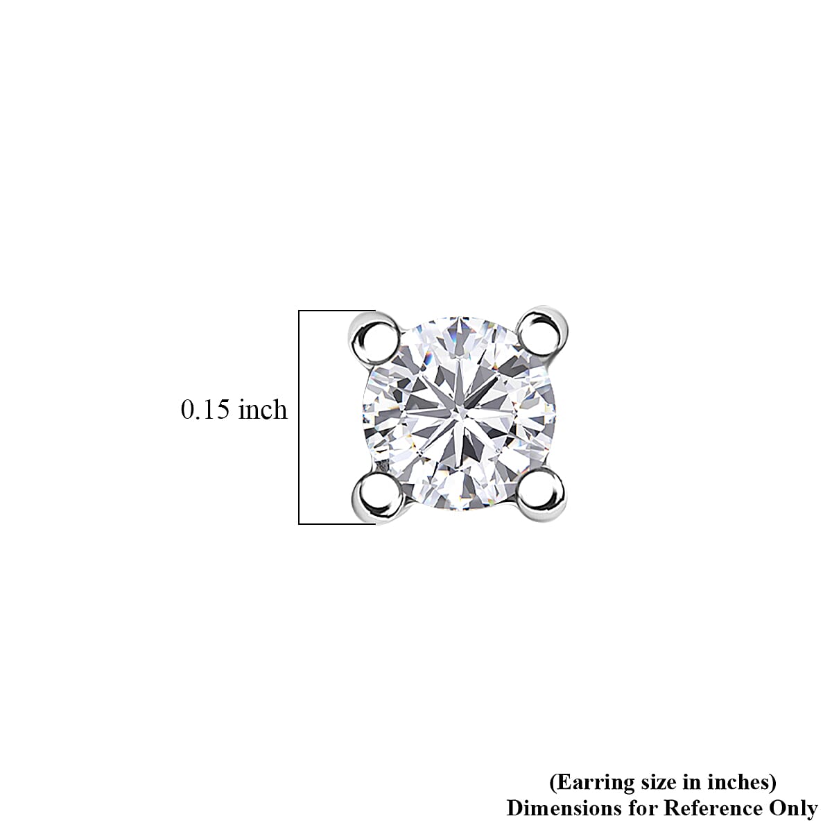 Luxuriant Lab Grown Diamond E-F VS 0.20 ctw Stud Earrings in Platinum Over Sterling Silver image number 5