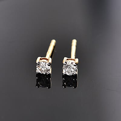 Luxuriant Lab Grown Diamond E-F VS 0.20 ctw Stud Earrings in 14K Yellow Gold