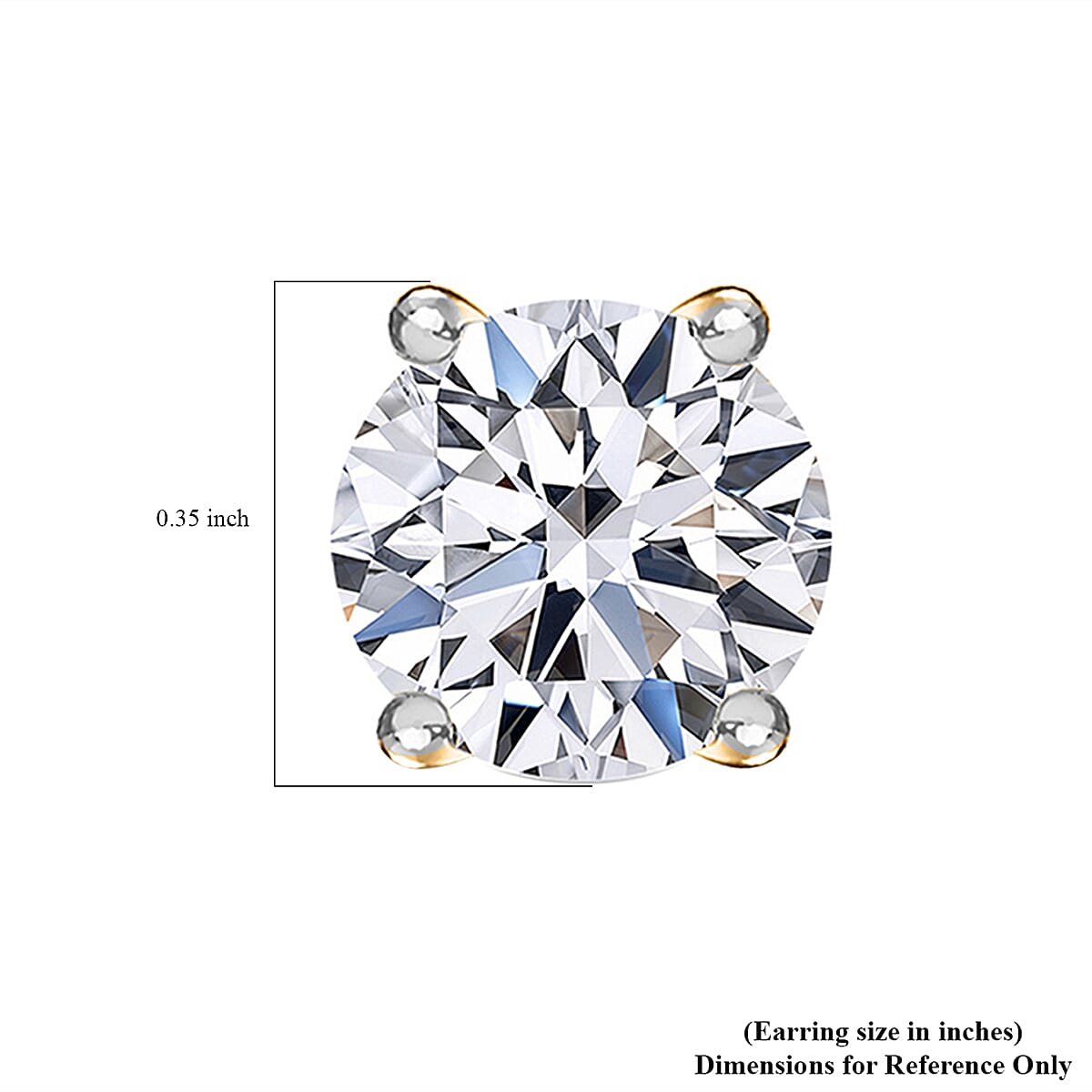 IGI Certified Luxuriant Lab Grown Diamond E-F VS 4.00 ctw Stud Earrings in 14K Yellow Gold