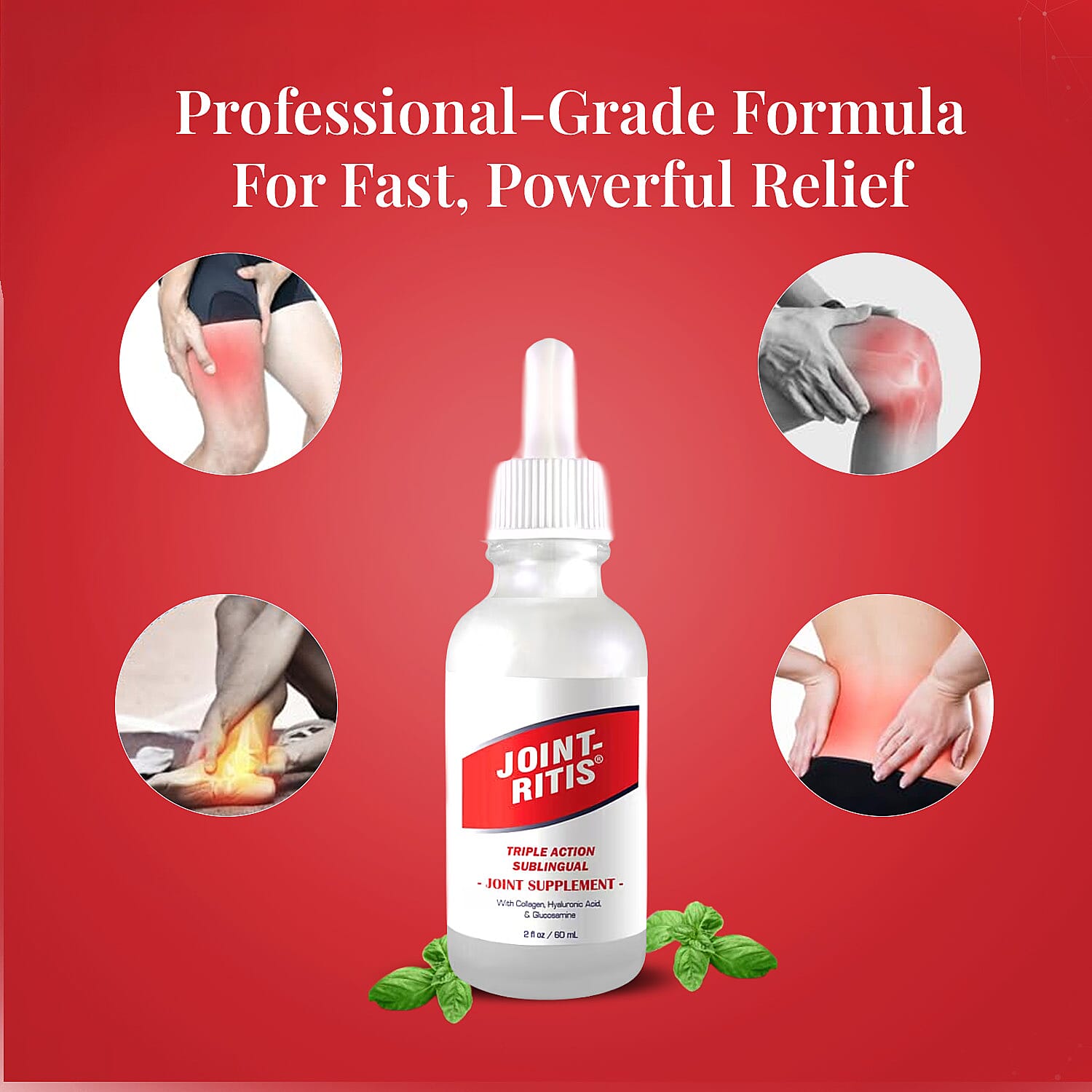 JOINT-RITIS Triple Action Sublingual Joint Supplement (2oz) Made in US (Ships in 3-5 Days)