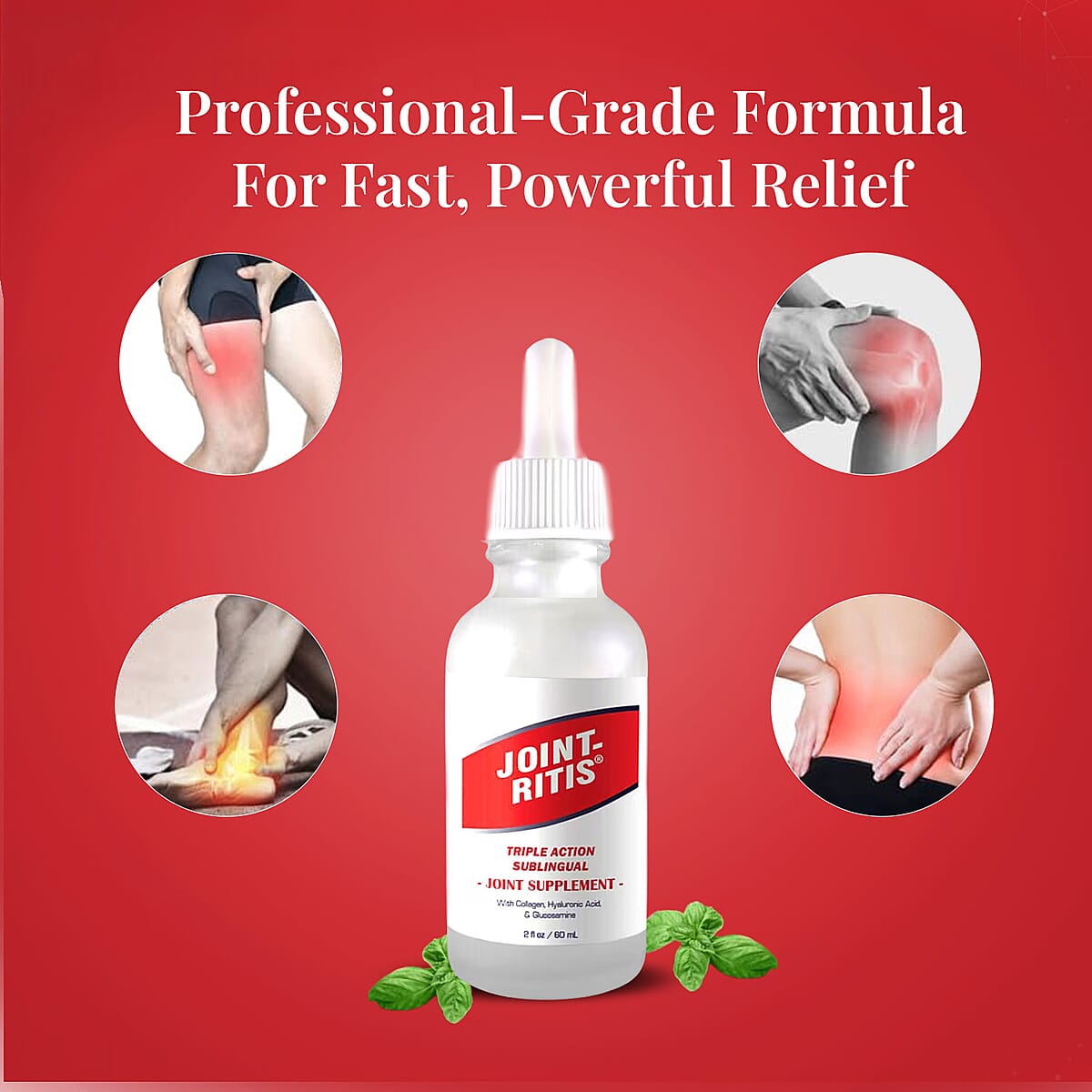 JOINT-RITIS Triple Action Sublingual Joint Supplement (2oz) Made in US (Ships in 5-7 Business Days) image number 4