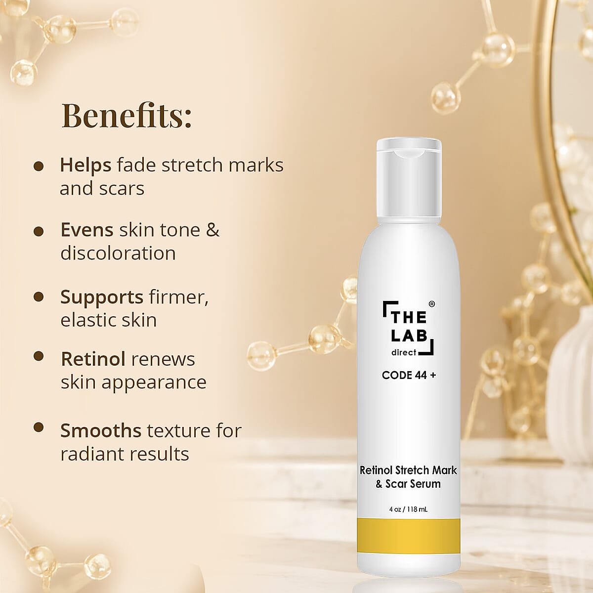 The Lab Direct Code 44+ Retinol Stretch Mark & Scar Serum (Ships in 3-5 Days) image number 3