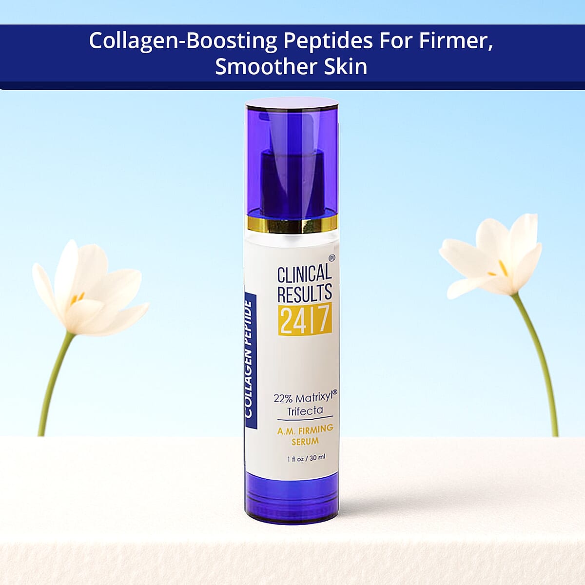 Clinical Results Collagen Peptide Matrixyl Trifecta A.M. Firming Serum (1oz) image number 3