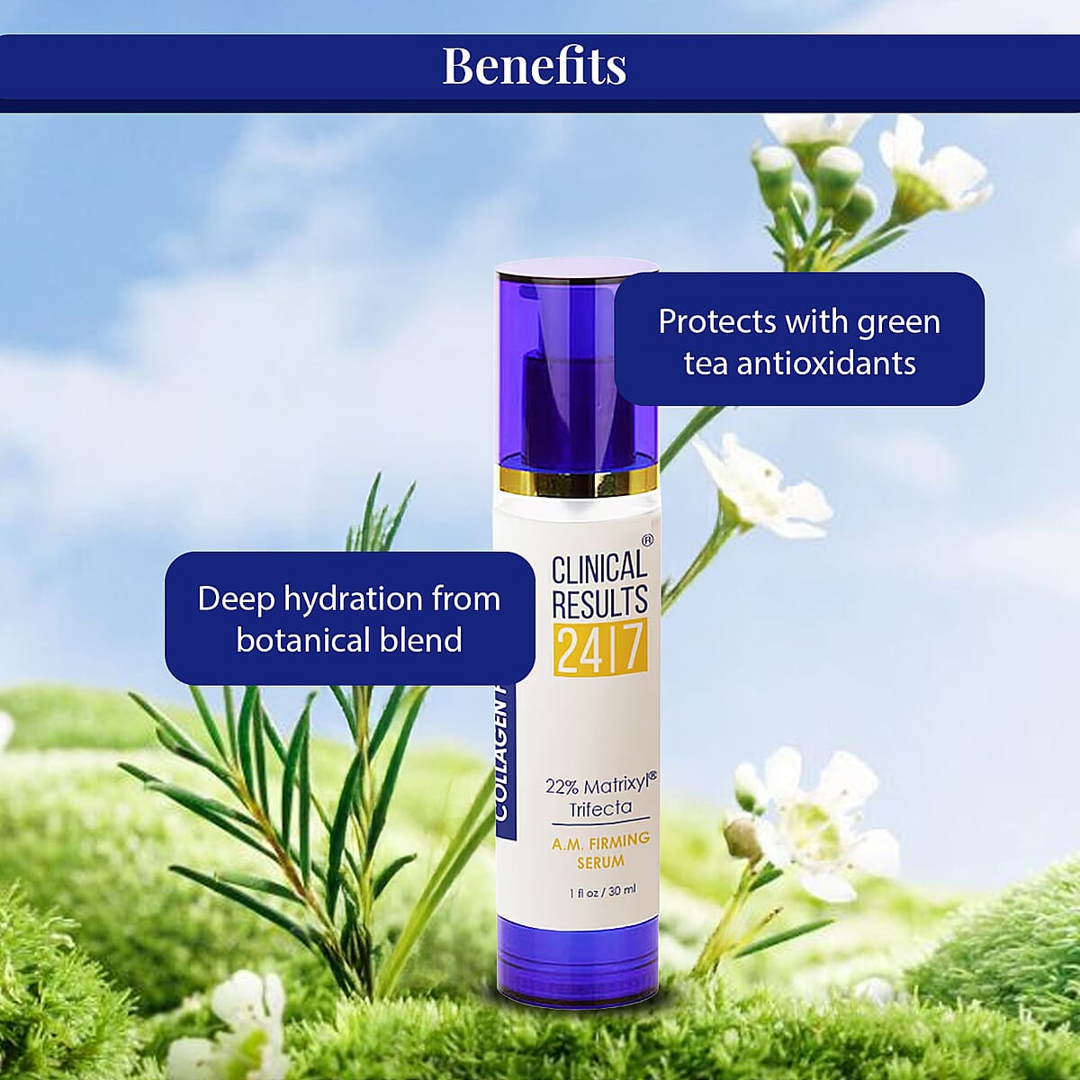 Clinical Results Collagen Peptide Matrixyl Trifecta A.M. Firming Serum (1oz) image number 4