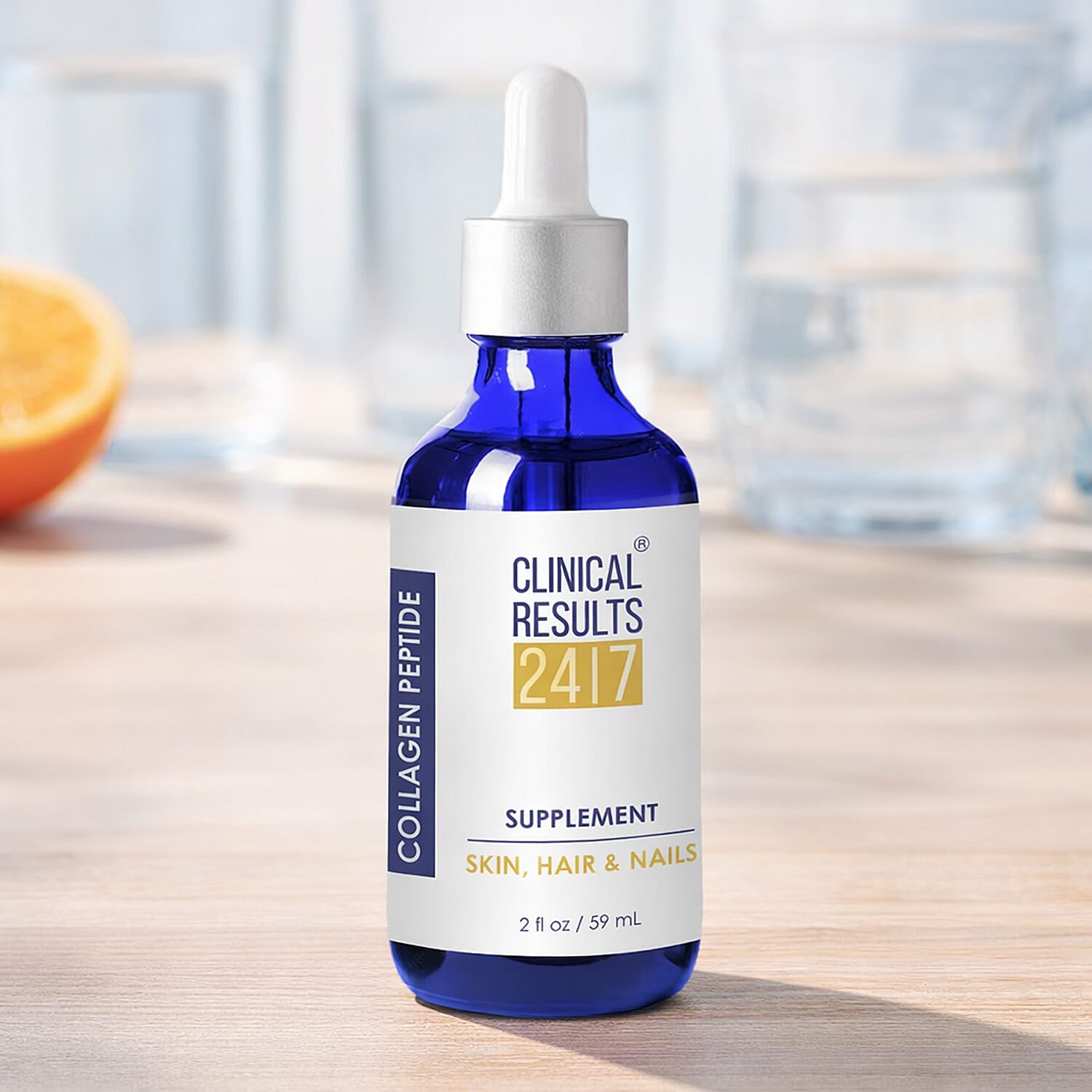 Clinical Results 24/7 Collagen Peptide Supplement for Skin, Hair & Nails (2oz)