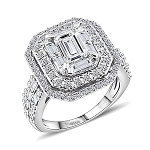 Luxuriant Lab Grown Diamond VS, F 2.00 ctw Ring in 14K White Gold (Size 6.0) 6.80 Grams