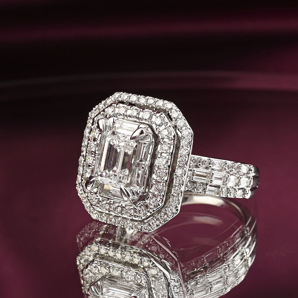 Luxuriant Lab Grown Diamond VS, F 2.00 ctw Ring in 14K White Gold (Size 7.0) 6.80 Grams image number 1
