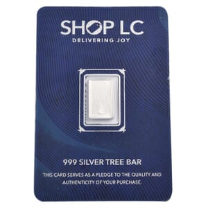 Kundan 999.9 Fine Silver Tree of Life Bar 1 Grams 