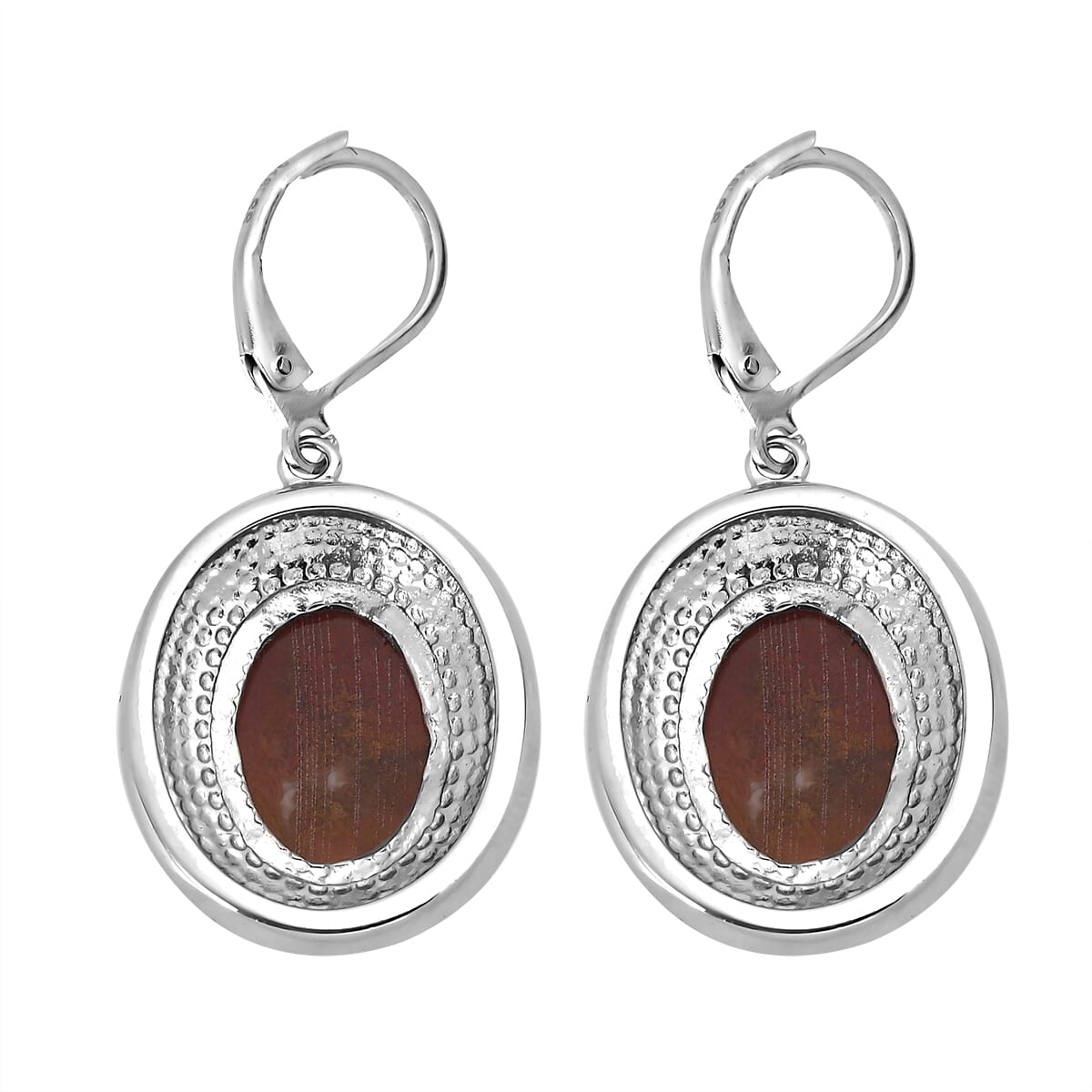 Aqua Nueva Moss 13.00 ctw Lever Back Earrings in Stainless Steel  image number 4