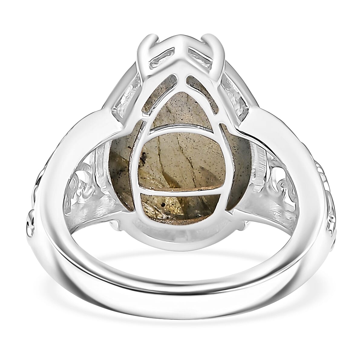 Karis Malagasy Labradorite 8.65 ctw Ring in Platinum Bond (Size 10.0)