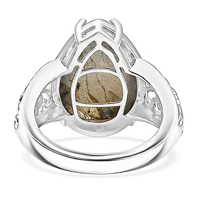 Karis Malagasy Labradorite 8.65 ctw Ring in Platinum Bond (Size 10.0)