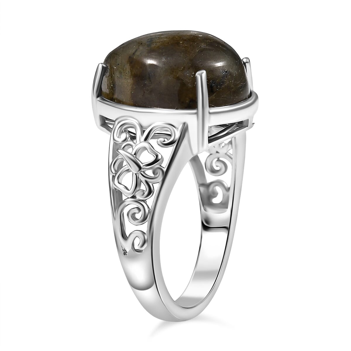 Karis Malagasy Labradorite Ring in Platinum Bond (Size 7.0) 8.65 ctw image number 3