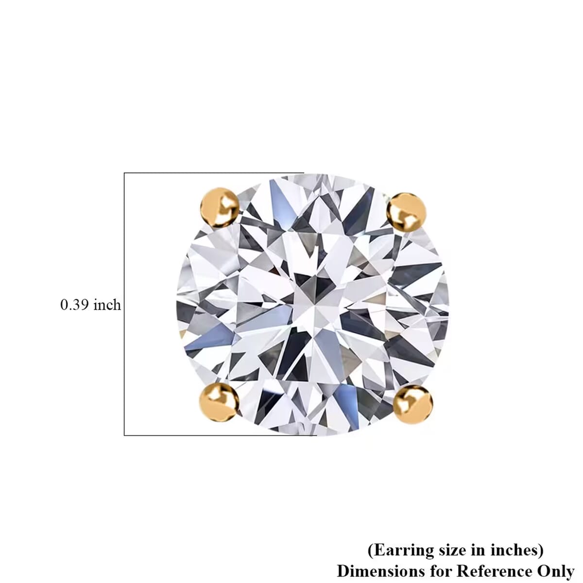 Luxuriant Lab Grown Diamond VS 4.00 ctw Stud Earrings in 14K Yellow Gold  image number 8