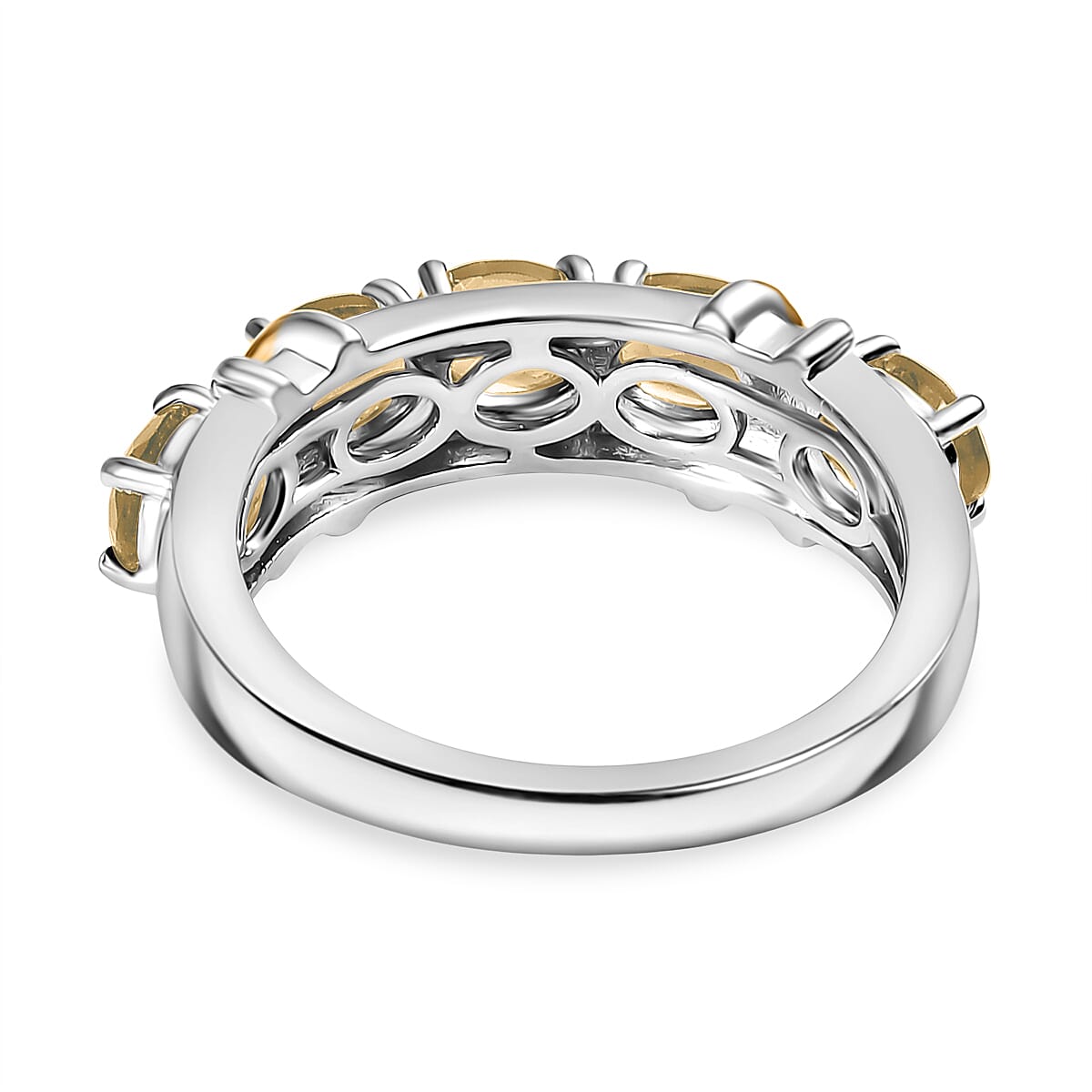 Epic Deal Karis Brazilian Citrine 1.60 ctw Ring 18K YG Plated and Platinum Bond (Size 7.0) image number 4