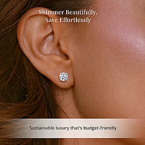 Luxuriant Lab Grown Diamond VS 4.00 ctw Stud Earrings in 14K White Gold 