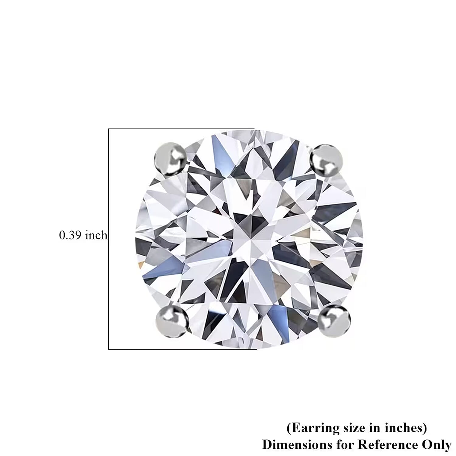 Luxuriant Lab Grown Diamond VS 4.00 ctw Stud Earrings in 14K White Gold