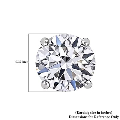 Luxuriant Lab Grown Diamond VS 4.00 ctw Stud Earrings in 14K White Gold
