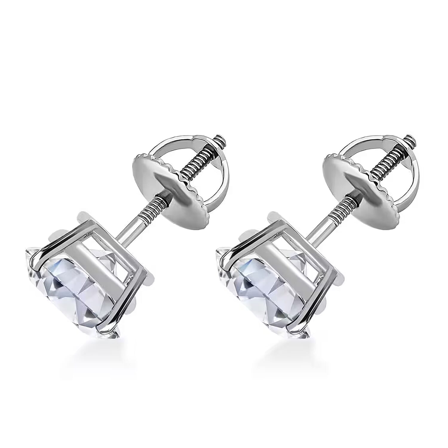 Luxuriant Lab Grown Diamond VS 4.00 ctw Stud Earrings in 14K White Gold