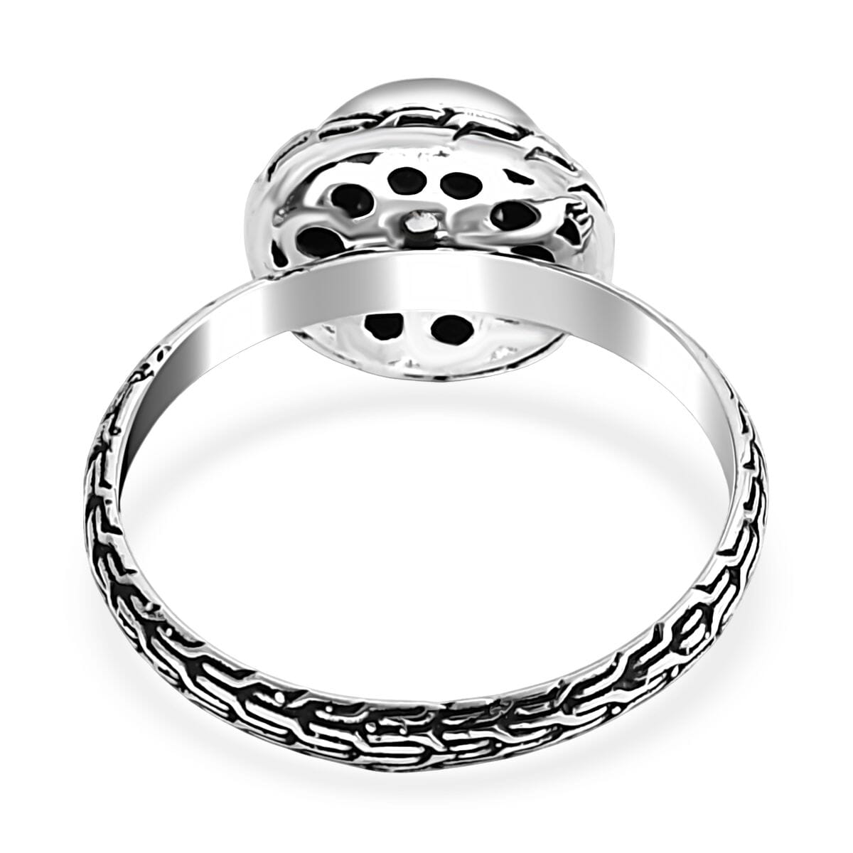 Bali Legacy 120 Facet Moissanite 1.85 ctw Ring in Sterling Silver (Size 10.0)  image number 4