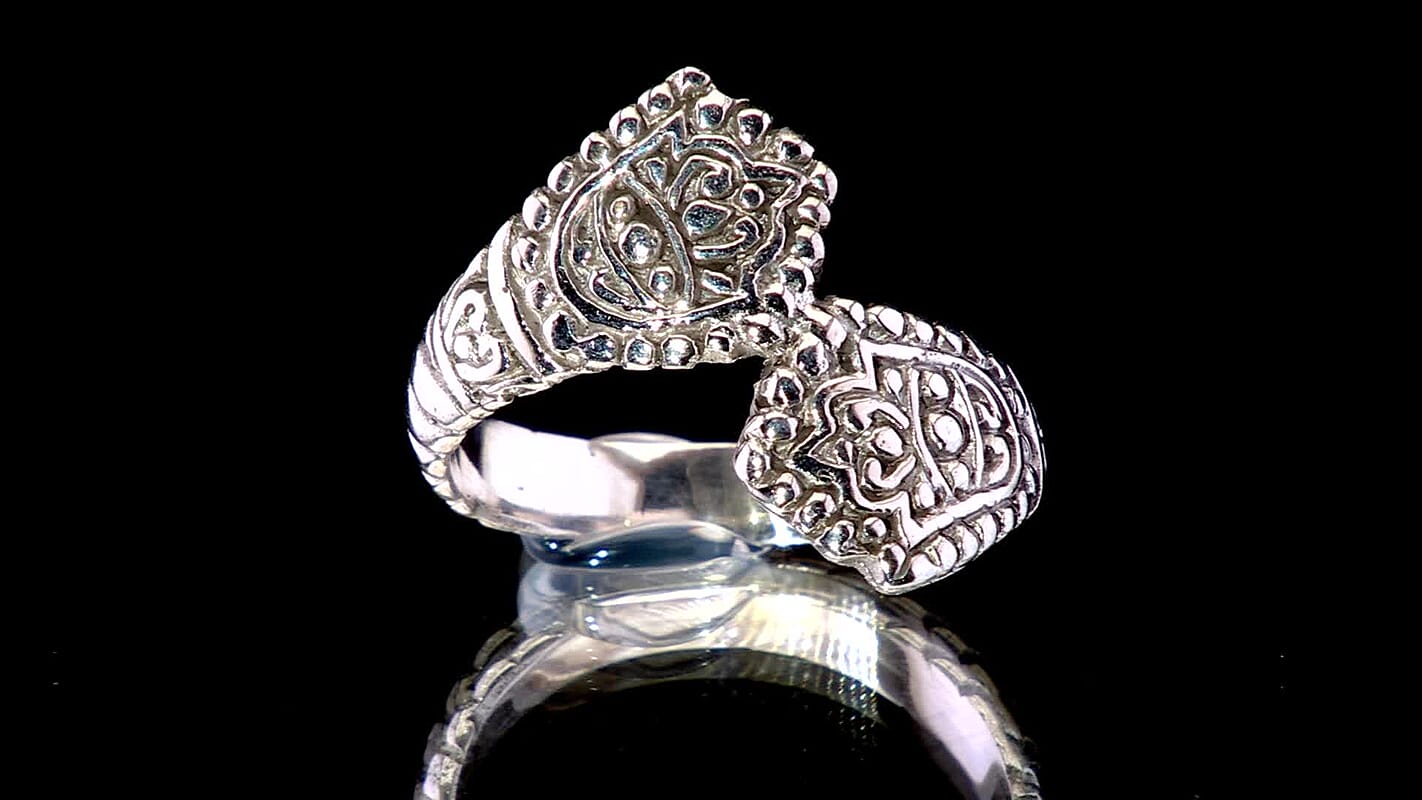 Bali Legacy Sterling Silver Bypass Ring (Size 10.0) 4.23 Grams