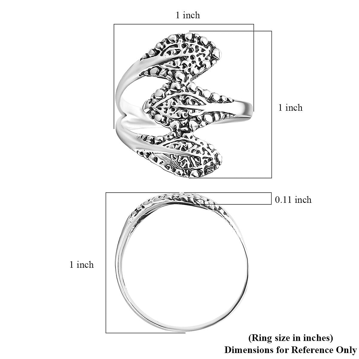 Bali Legacy Sterling Silver Ring (Size 8.0) 4.53 Grams